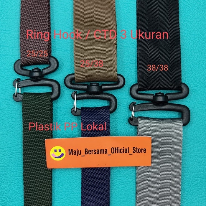 Buckle Plastik PP Lokal - Ring Hook Double + Kawat isi 120p 3Ukuran SW1