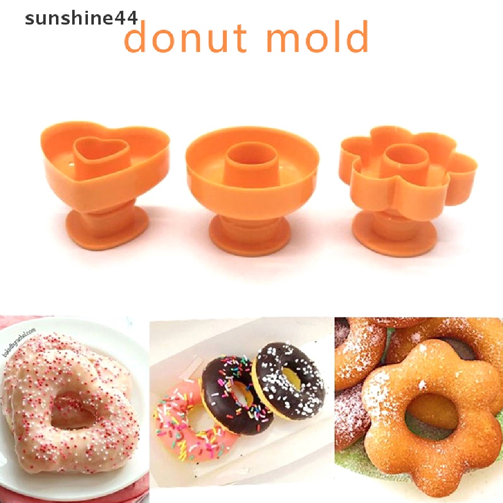 Sunshine Cetakan Kue / Donat / Roti Bentuk Hati / Bulat / Bunga Sakura Hollow