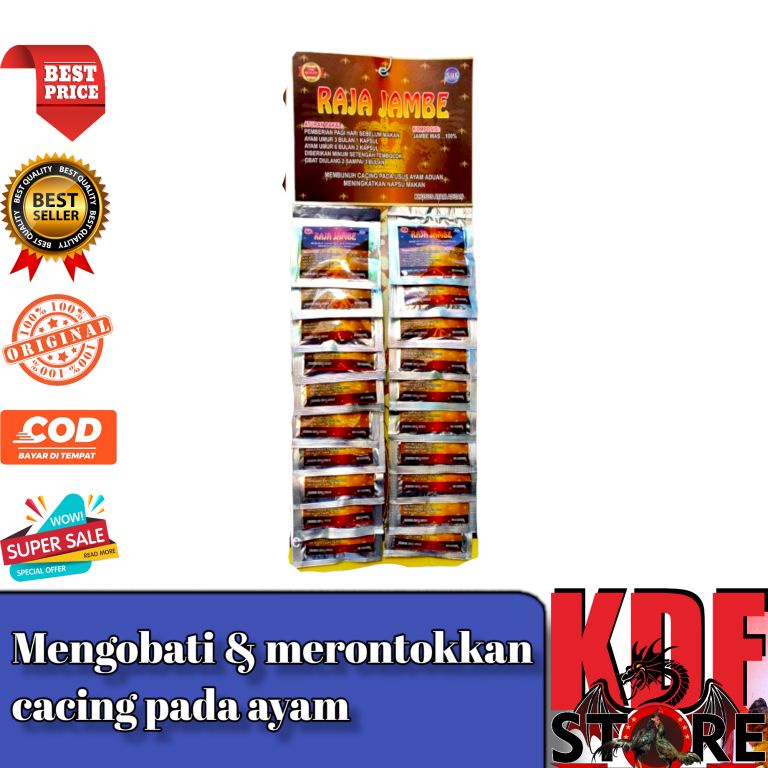 OBAT CACING AYAM-RAJA JAMBE-MEMBUNUH CACING PITA,GEKANG,USUS