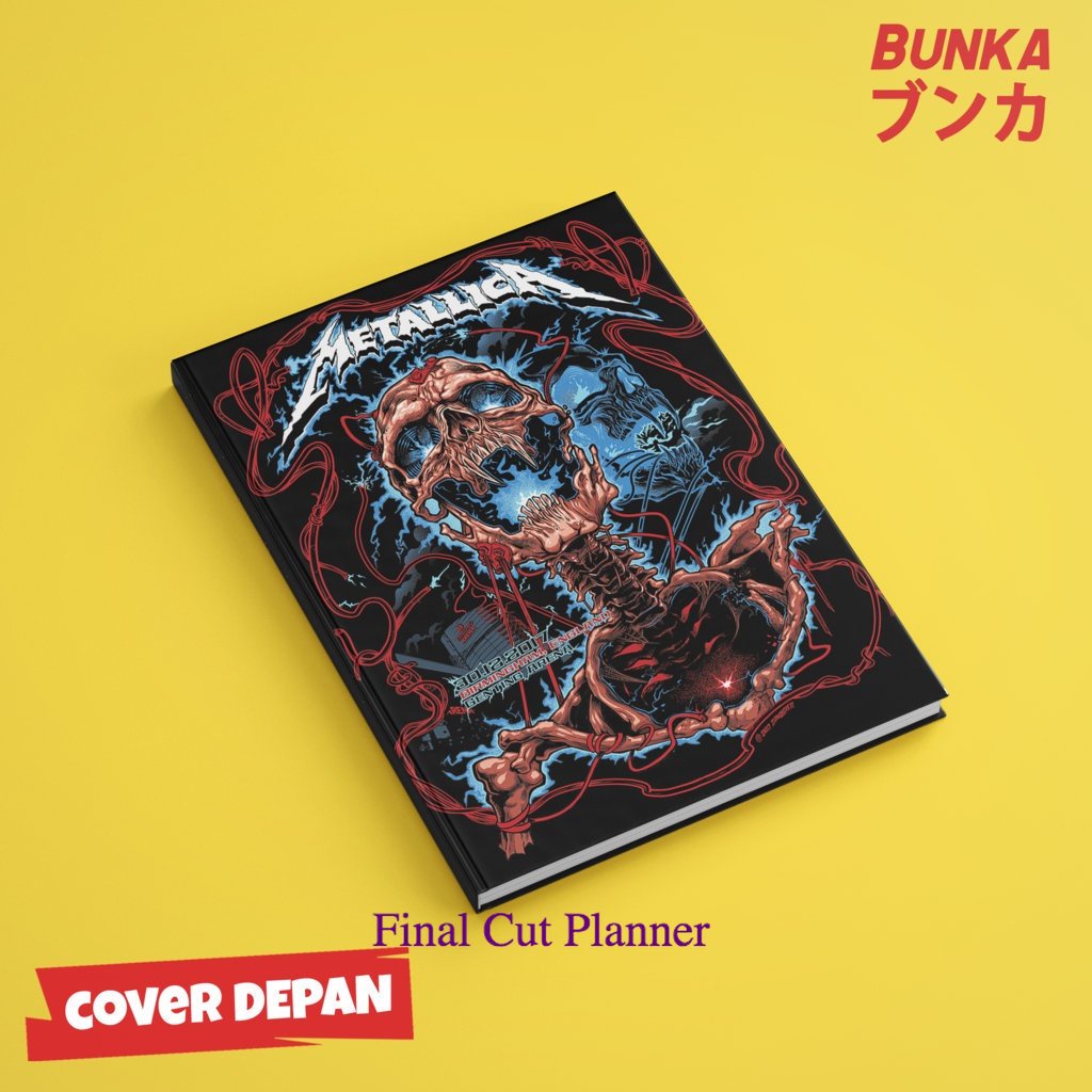

Notebook 80's Band metalica 2017 gigs birmingham poster Hardcover A5 Buku Tulis Catatan Notes Agenda Planner Jurnal .
