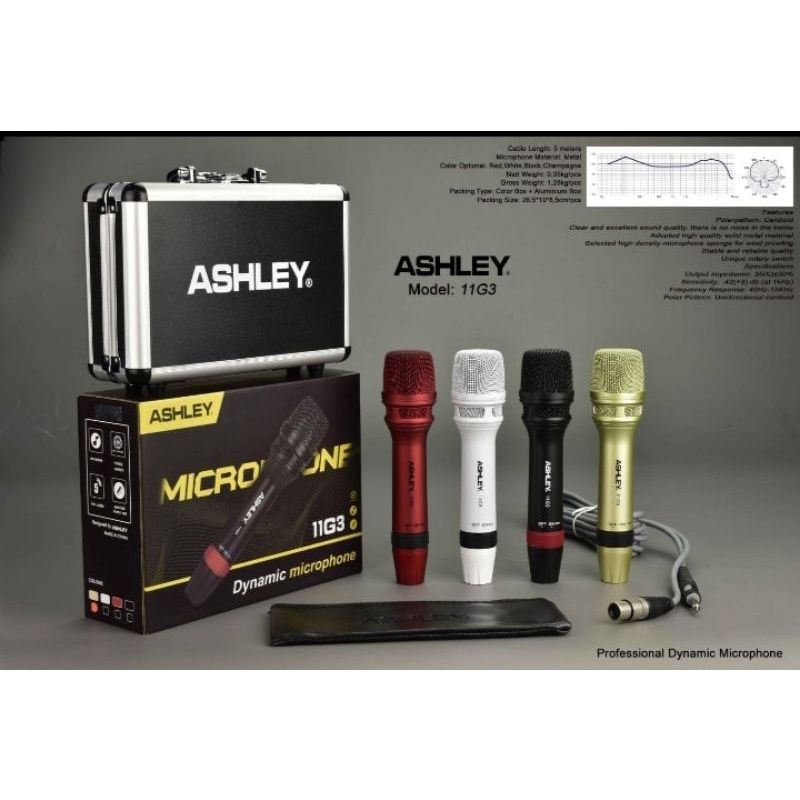 ASHLEY MICROPHONE KABEL ORIGINAL (KOPER) 11G3