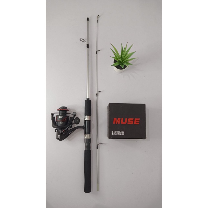 Set Joran Fiber dan Reel Power Handle LIZARD MUSE 1000 2000 3000 1000