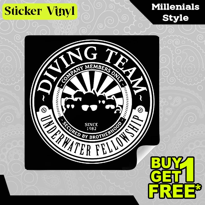 

Stiker Sticker Diving Team - Underwater Gambar Unik Desain Keren dan Kekinian Aesthetic Bahan Vinyl Satuan Anti Air
