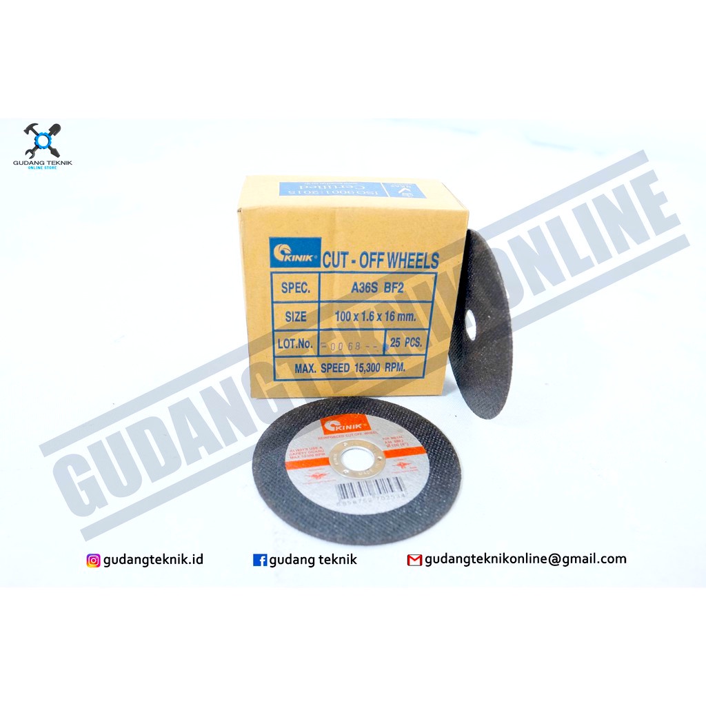 Batu Gerinda Grenda Potong Besi Stainless metal 4&quot; KINIK / Cutting Wheel 4 Inch Cut off 4Inch Mata Pisau KINIK