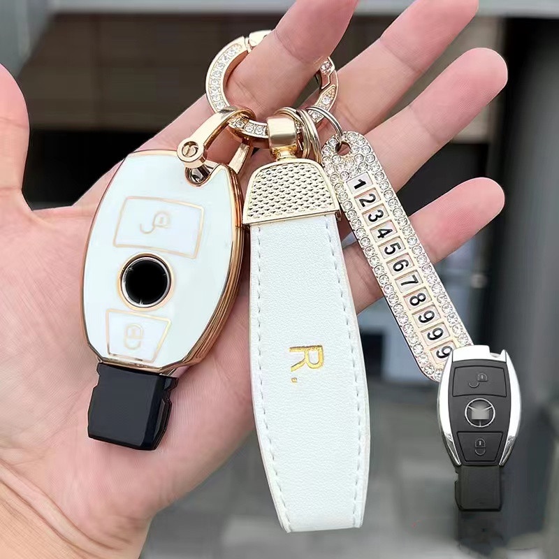 Case Pelindung Kunci Mobil Bahan Silikon TPU Untuk Mercedes Benz GLC300 C300 E250 W176 W212 W205 W204