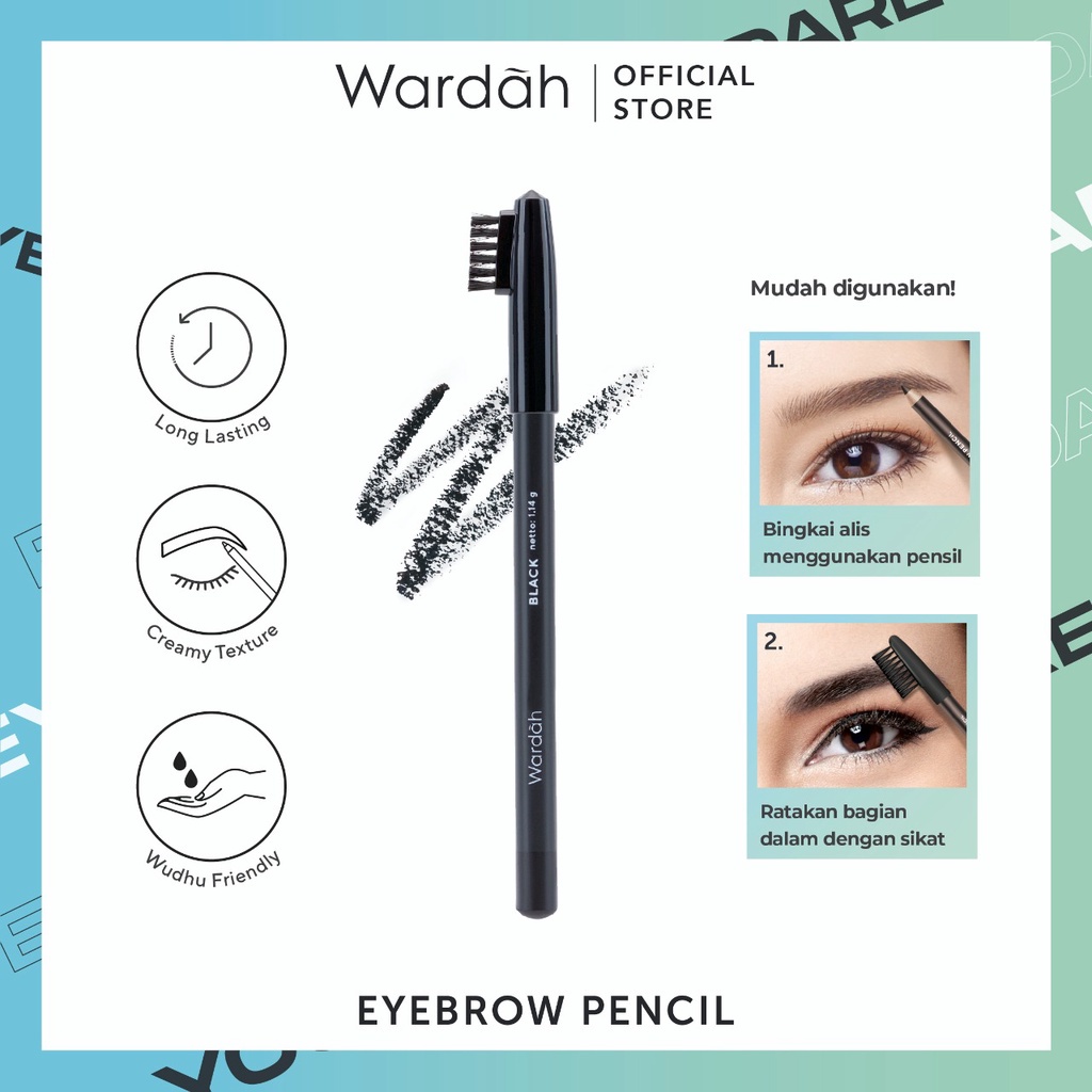 Wardah EyeXpert Eyebrow Pencil 1.14 g Girlsneed77 COD Bayar di Tempat Medan Beauty Cosmetics Skin Care Kosmetik Wajah Original BPOM Halal