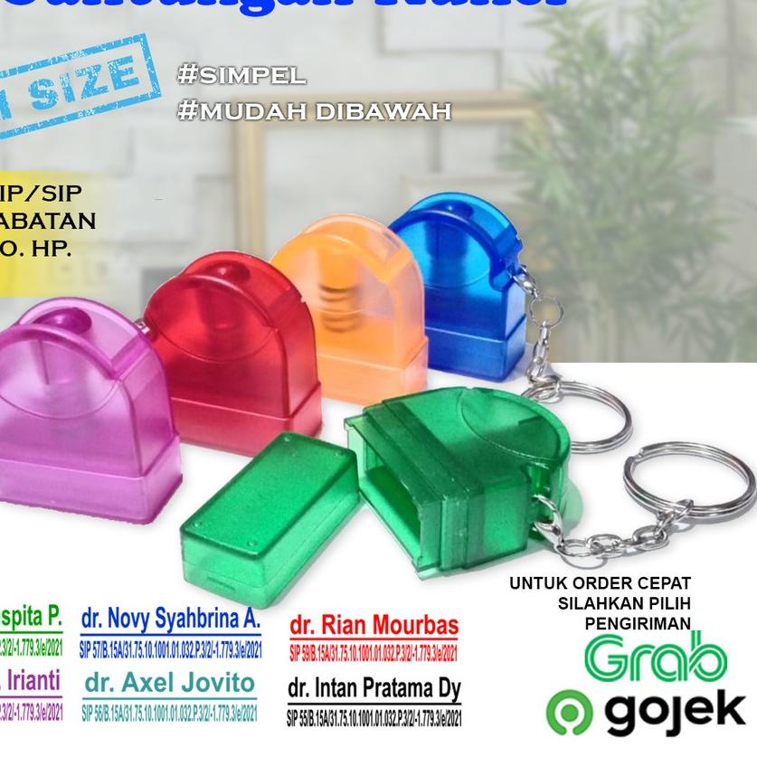 

limited STOCK!STEMPEL NAMA BIDAN, DOKTER, APOTEKER, JABATAN, NO HP. CUSTOM FLASH WARNA STEMPEL MINI|SQ2