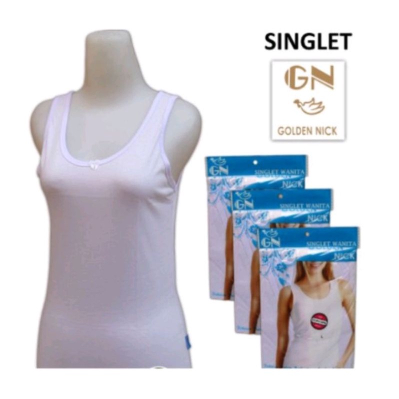 SINGLET GOLDEN NICK DEWASA | kaos dalam wanita | tangtop wanita | Singlet putih  | Singlet / Kaos Ku