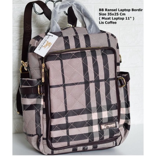 Tas Burberry Ransel Laptop  bisa selempang/Tas import/Tas sekolah/kerja