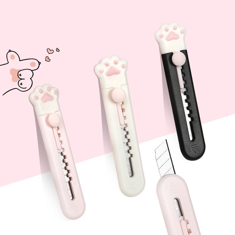 

cutter mini paw pisau kertas lucu telapak kaki hewan
