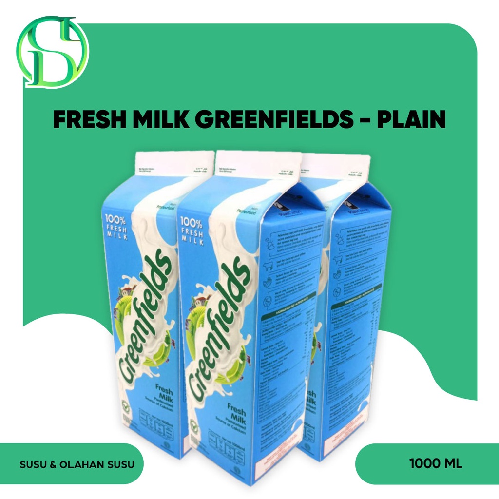 Jual Susu Fresh Milk Greenfields 1 Liter Greenfield Pasteurisasi