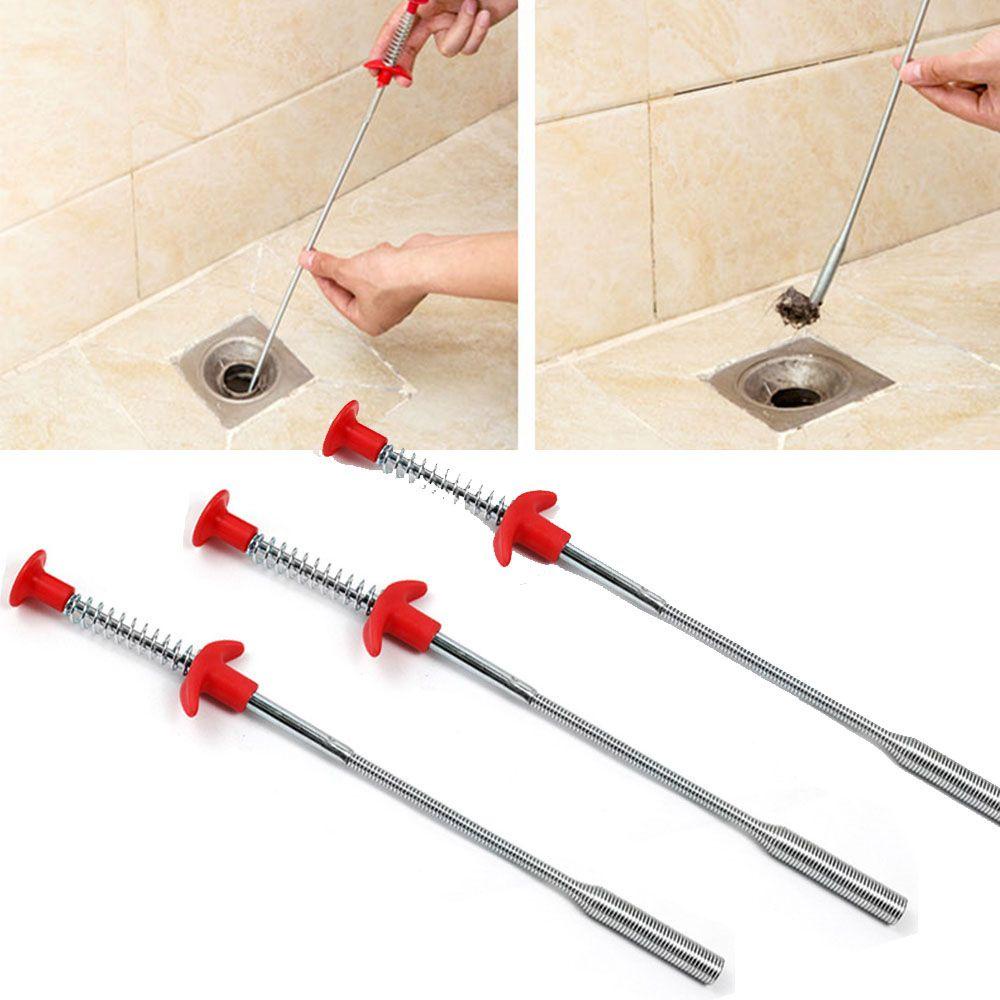 【 ELEGANT 】 Clean Hook Hot Selling Praktek Drainase Pipa Saluran Pembuangan Toilet Kamar Mandi Dapur Tangan Tekan Tipe Pipe Dredge Device Cleaning Gripper