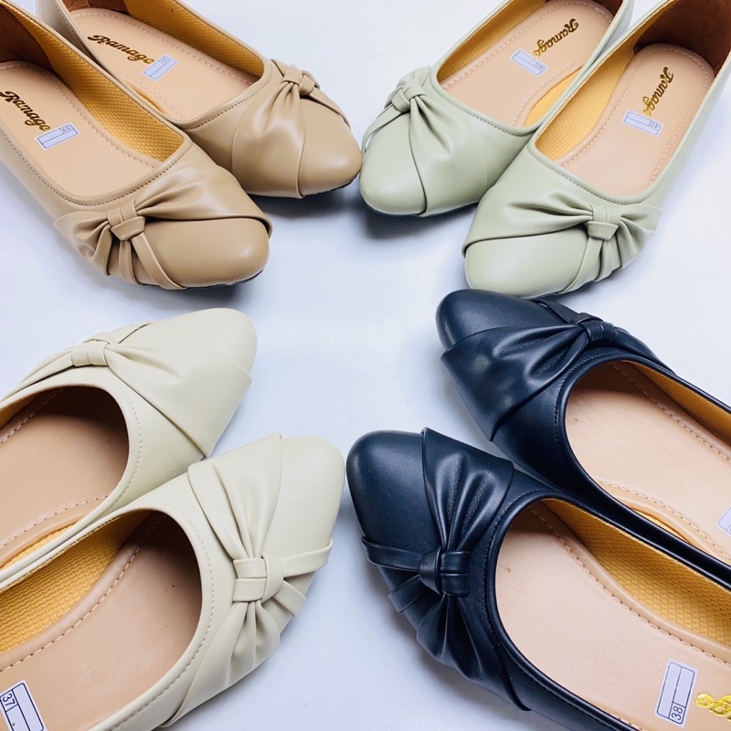 Sepatu Wanita Flat Shoes Ramage  Sol Karet Lentur tidak Licin