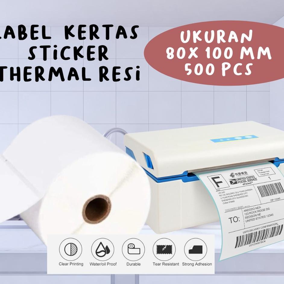 

Pusat Diskon LABEL THERMAL 80 X 100 mm KERTAS STICKER DIRECT THERMAL 80x100 mm