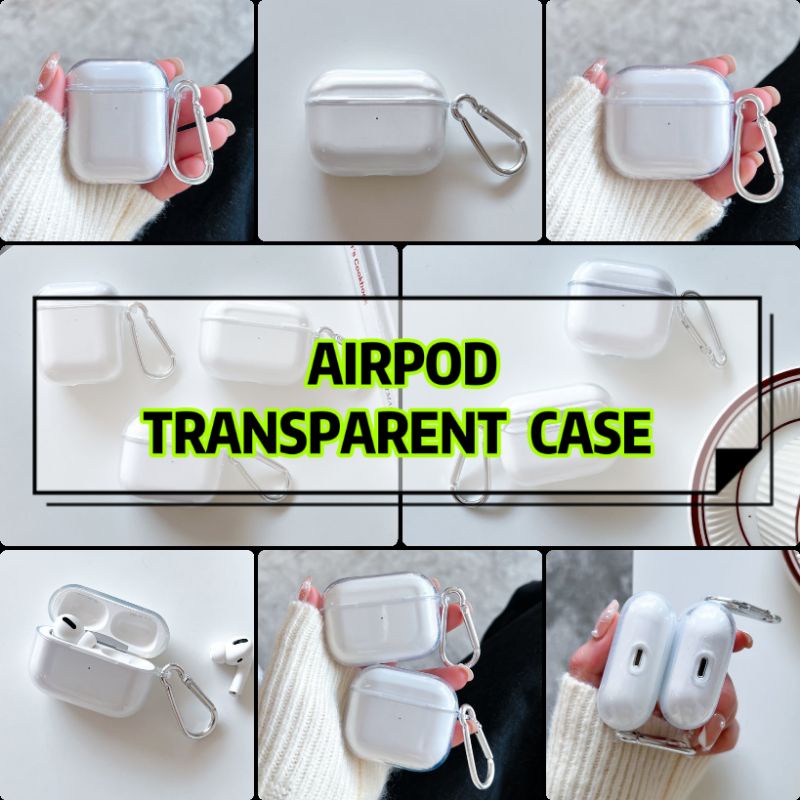 Casing Soft Case Silikon Transparan Untuk AirPods 1 / 2 / 3 Pro / 2 /Airpods Pro 2