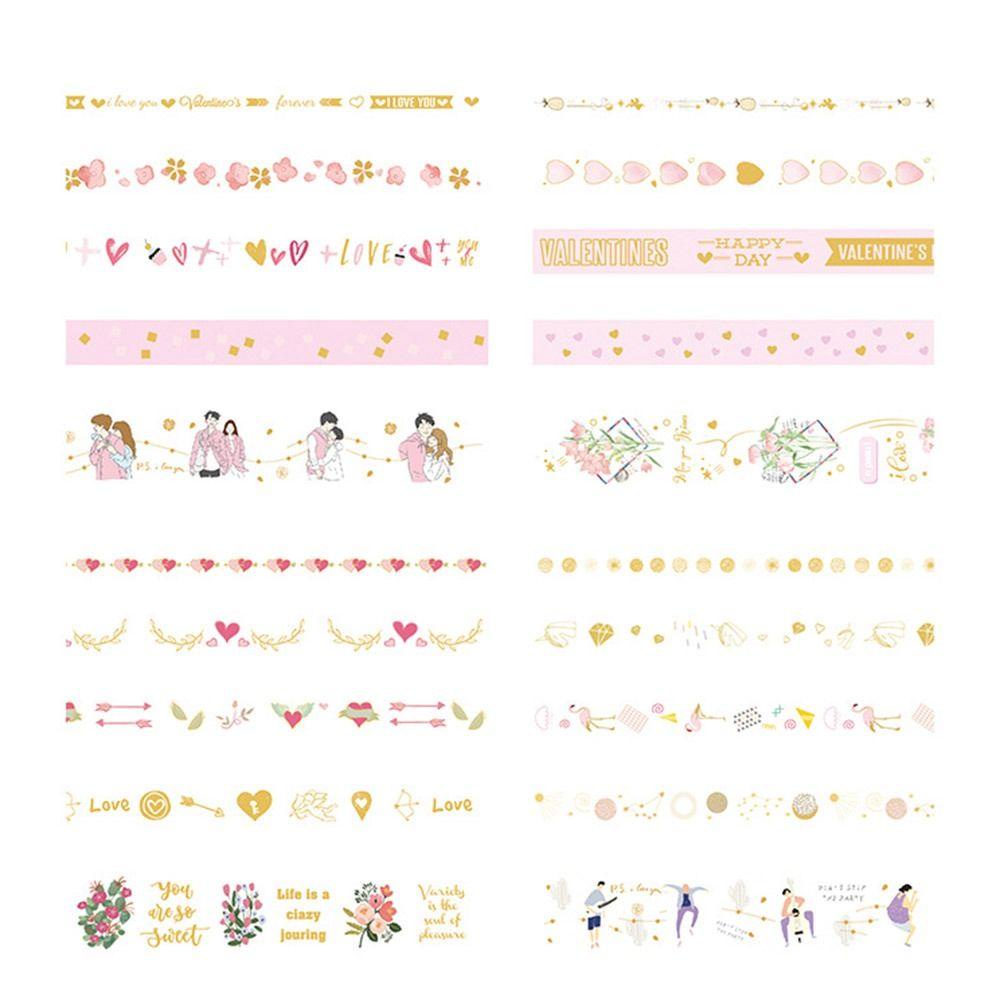 Top 20Roll/Set Washi Tape Kreatif Alat Tulis Sastra Scrapbooking Little Fresh INS DIY Bahan