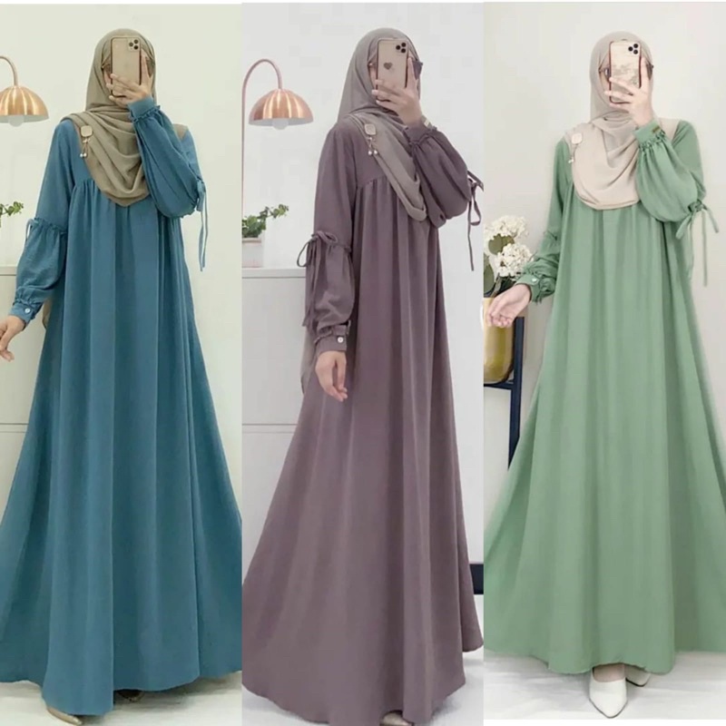 LATAYA Maxy Gamis Kringkle Airflow   LD 110- Gamis Wanita busui friendly