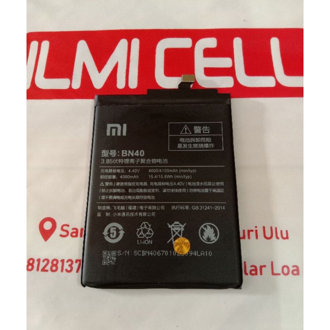 BATRE REDMI 4 PRO / REDMI 4 PRIME BN40 ORI