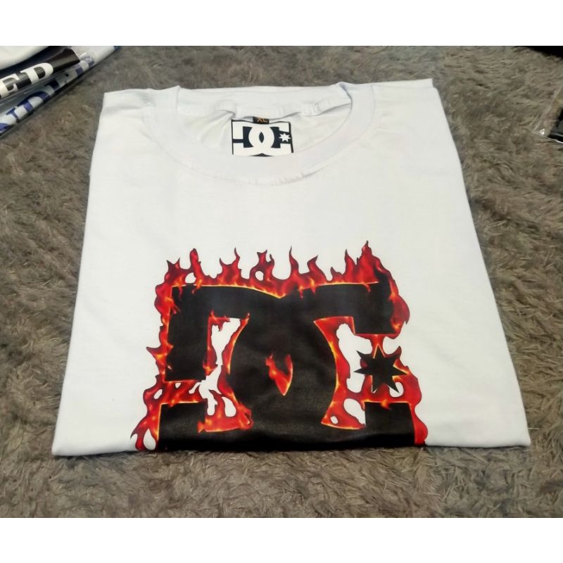 Kaos DC Api/fire putih