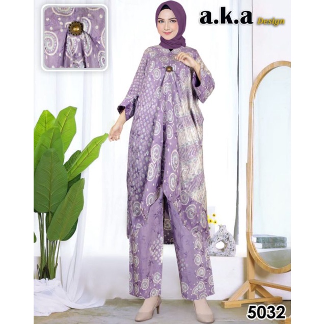 [5032]Stelan Celana Batik Kaftan Semi Sutra // Kode AKA