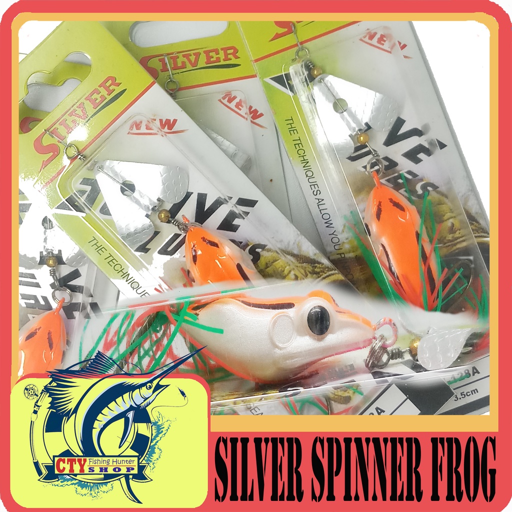 UMPAN GABUS SPINNER FROG BERPUTAR SILVER