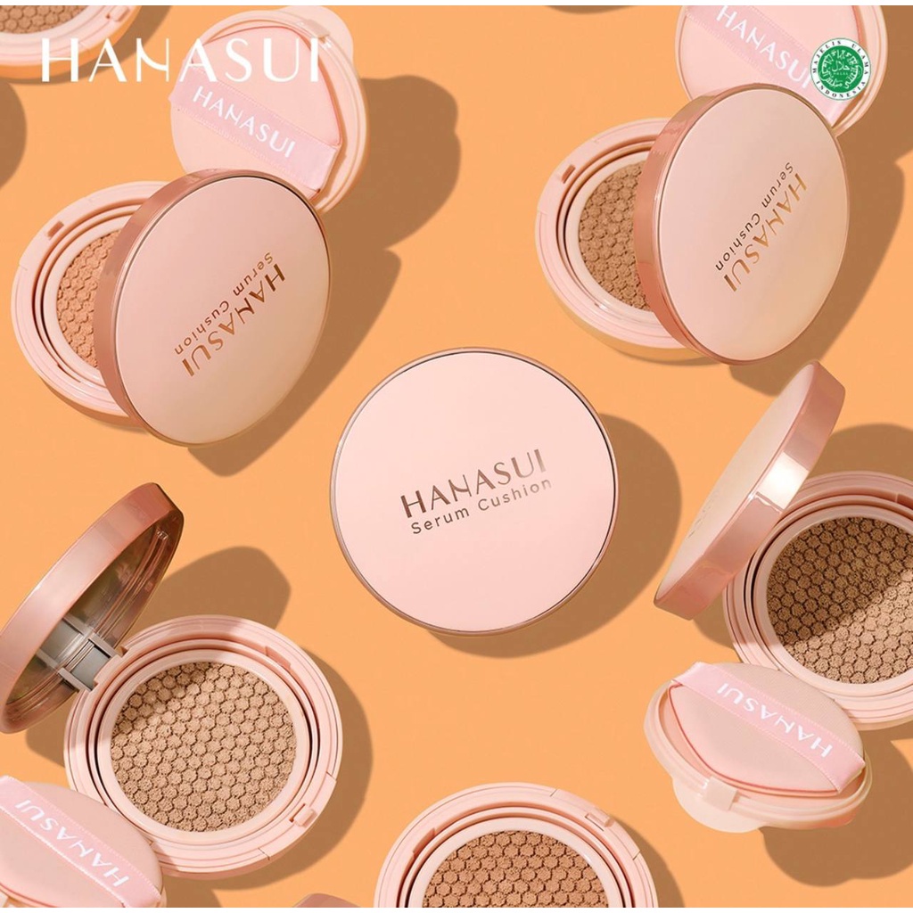 HANASUI Serum Cushion 15g | Foundation | Flawless | Natural Dewy Finish | Perfect Coverage | BPOM