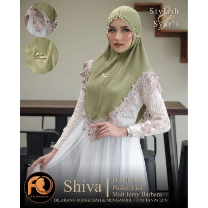 Jilbab Instan Murah/Jilbab Shiva Renda Premium Kerut Dahi By FO