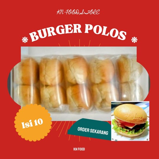 

Roti Burger Polos 10 Pcs-Roti Burger Reguler isi 10 Pcs