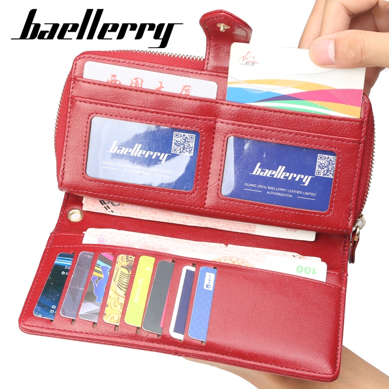 BAELLERRY N3846 Dompet Wanita Panjang Bahan Kulit PU Leather Premium WATCHKITE WKOS