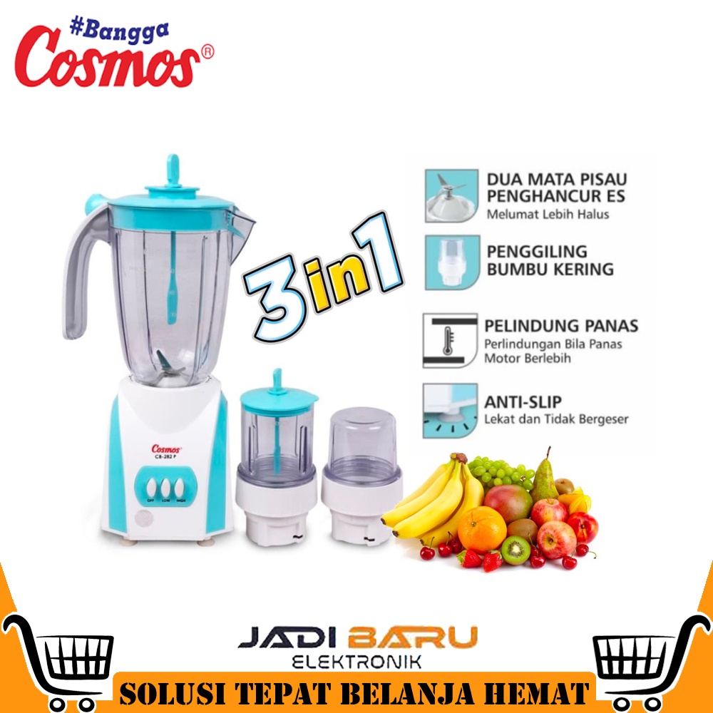 (READY COD) BLENDER 3 IN 1 COSMOS CB 282P / CB282P / CB-282P / CB-282AP / CB-282 AP  [PLASTIK / 2 LI