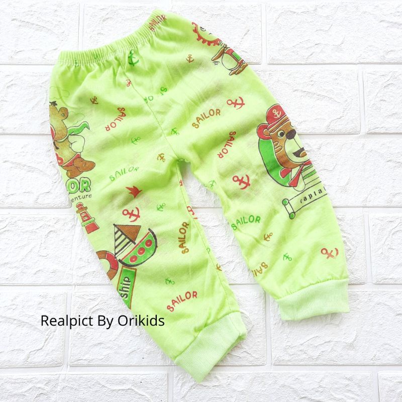 1 lusin celana panjang bayi Motif Bahan single Murah