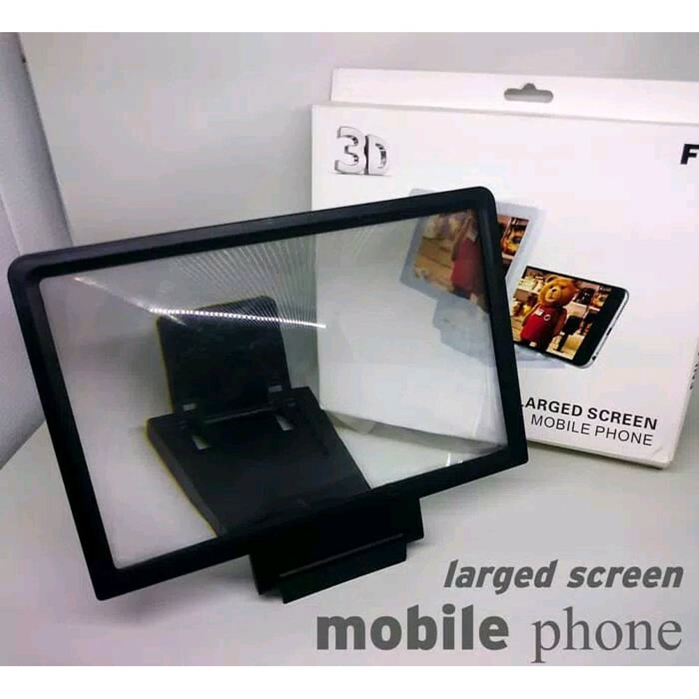 Pembesar Layar HP Enlarge Screen F1 Magnifier Bracket Stand 3D For Smartphone Phone Holder hp handphone
