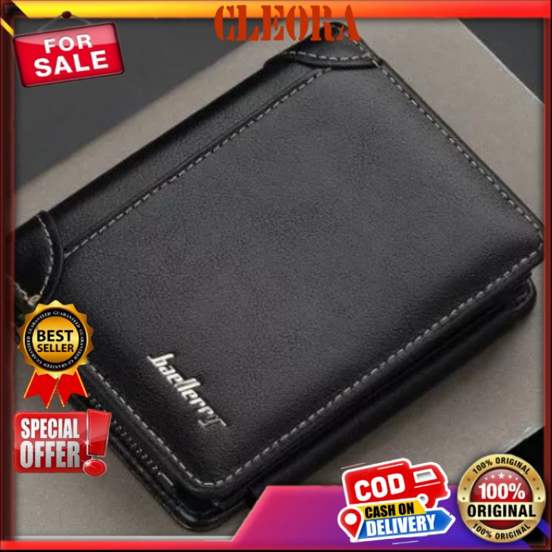 Dompet Pria Wanita BAELLERRY Original Bahan Kulit PU Leather Premium Kekinian Dompet Laki Laki Perem