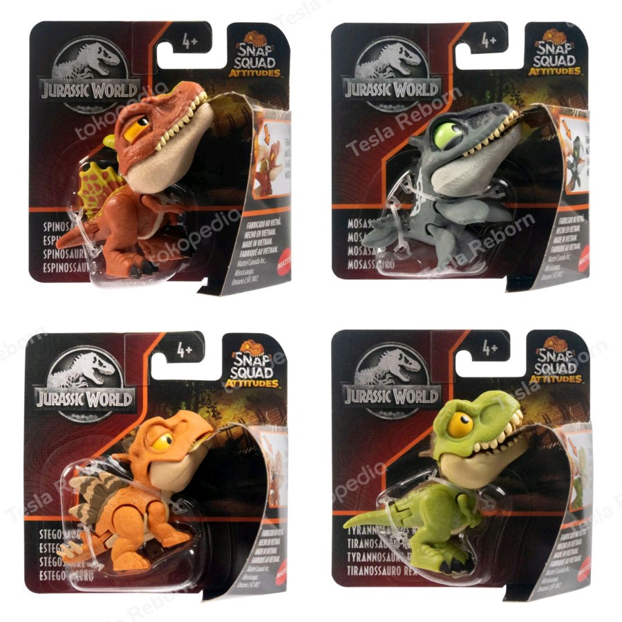 Mattel Snap Squad Jurassic World Wave 12 Spinosaurus Stegosaurus