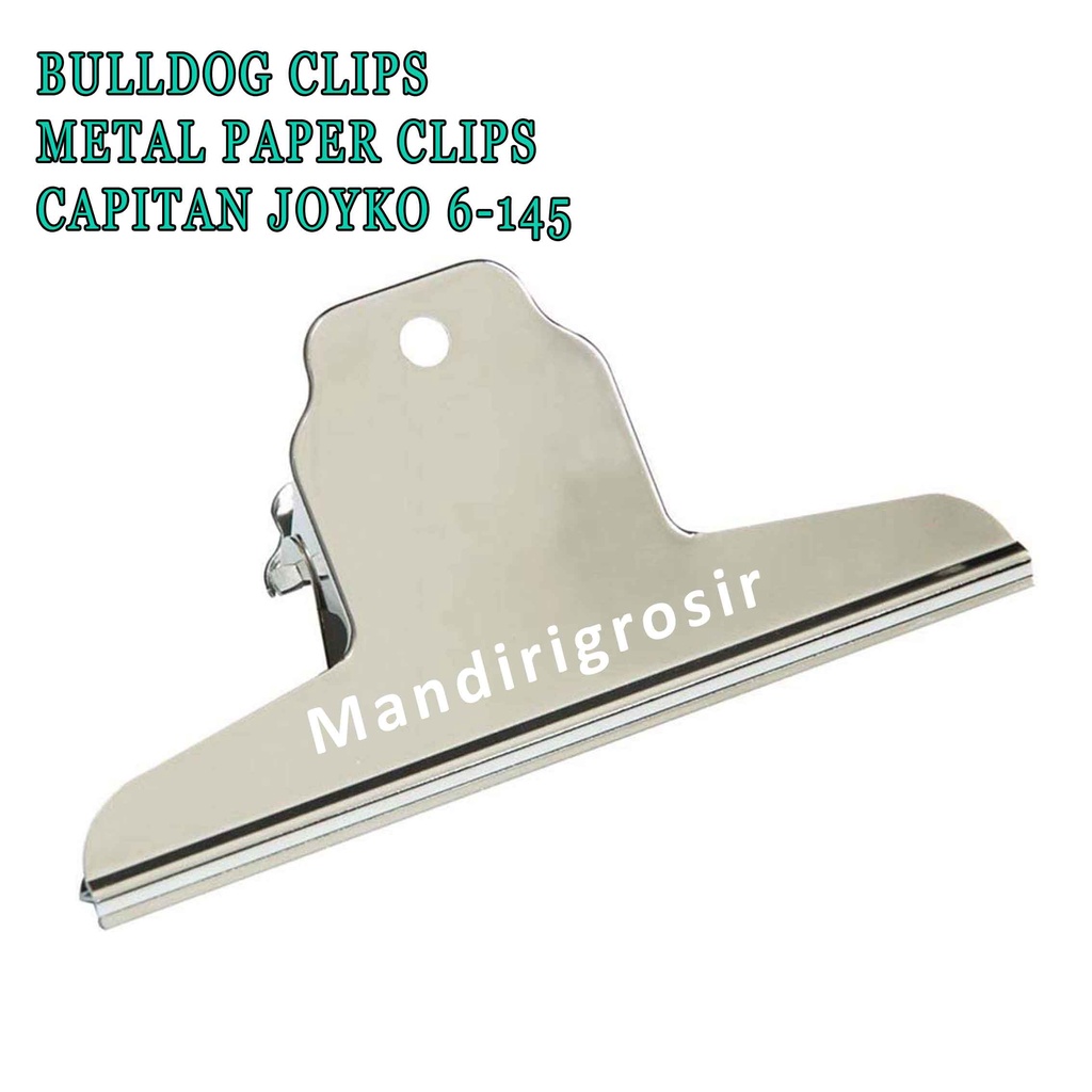 Metal Paper Clips * Joyko 6-145 Penjepit * Bulldog Clips * Capitan Besi