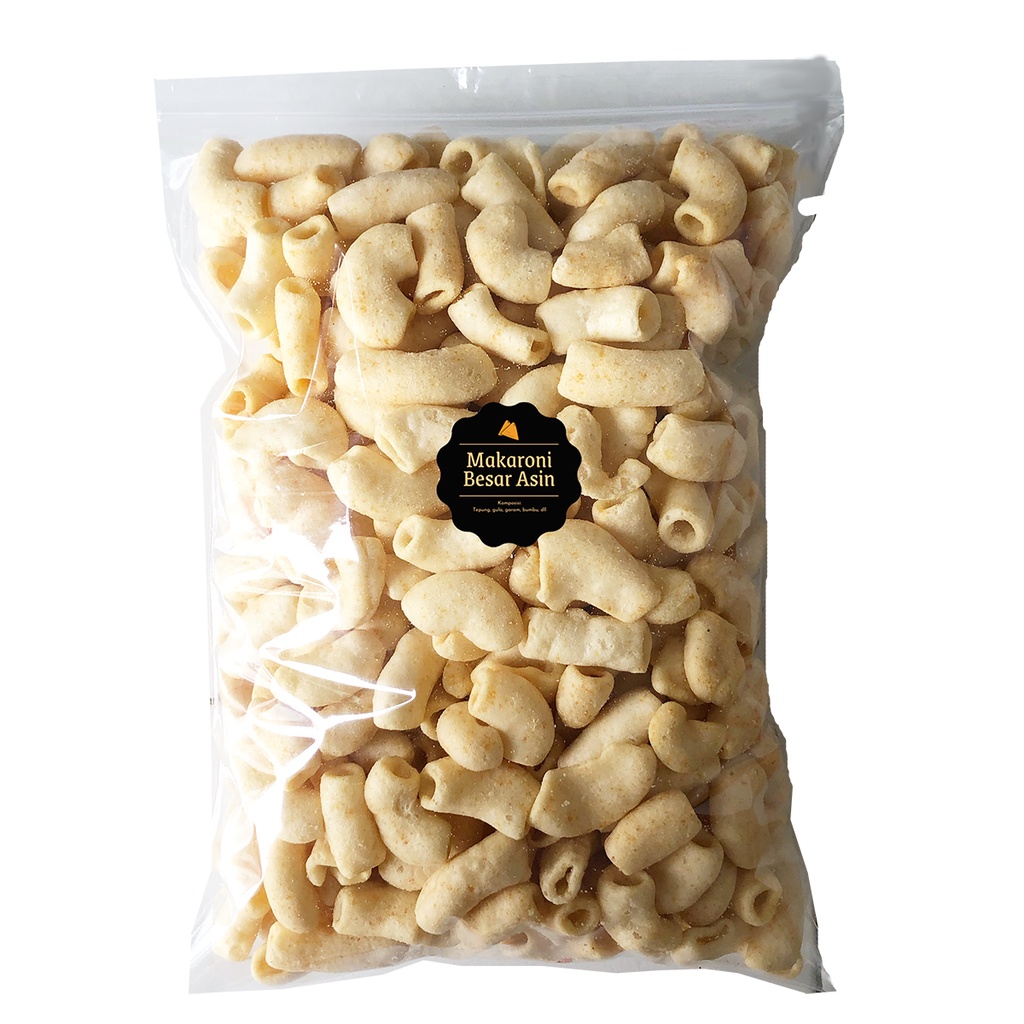 [DELISH SNACKS] Makaroni Besar Asin (Grosir) 250gr / Snack Cemilan Camilan Makroni Asin Gurih