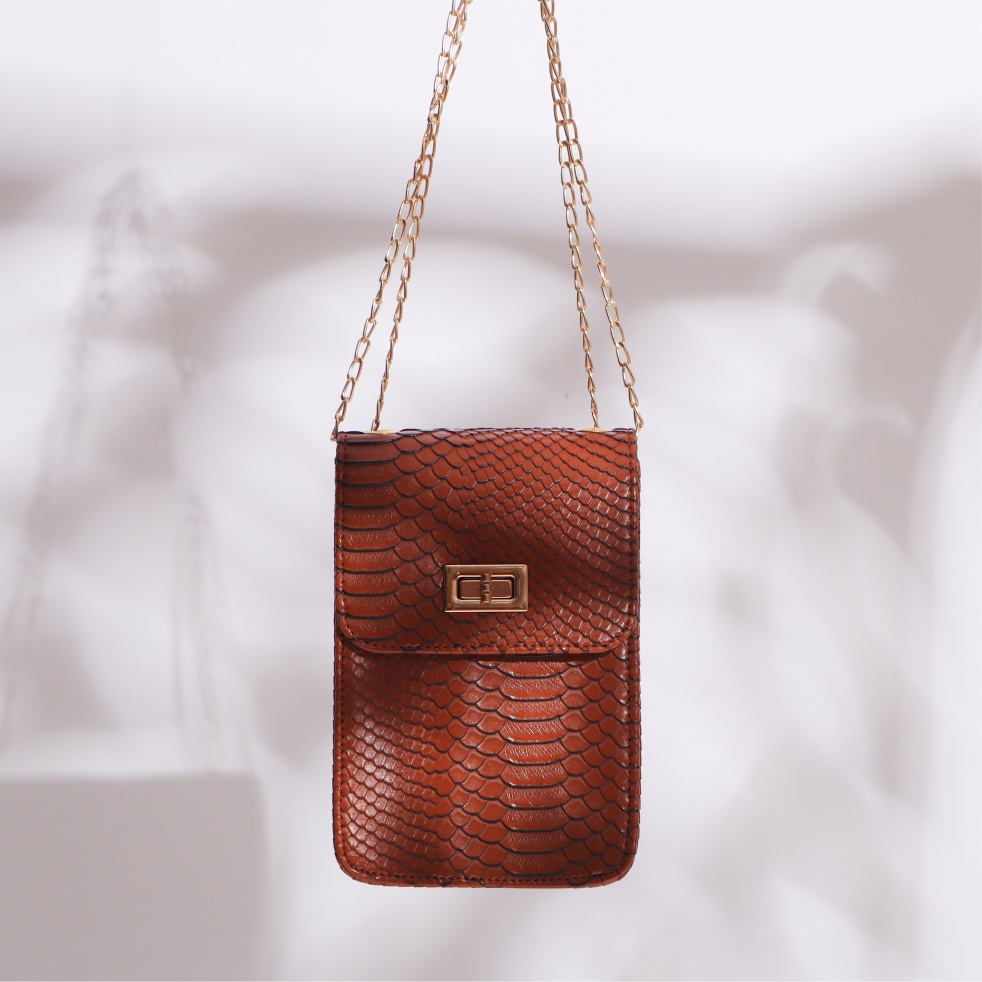 Tas Wanita Sling Bag Tas Handphone Croco Premium