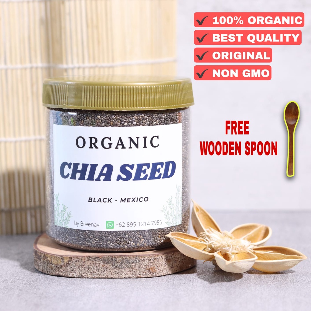 

Organic Chia Seed Mexico Biji Cia Seeds Black Organik By Breenav Asli Original Makanan Diet Keto Kaya Serat Pengganti Nasi Shirataki 170gr