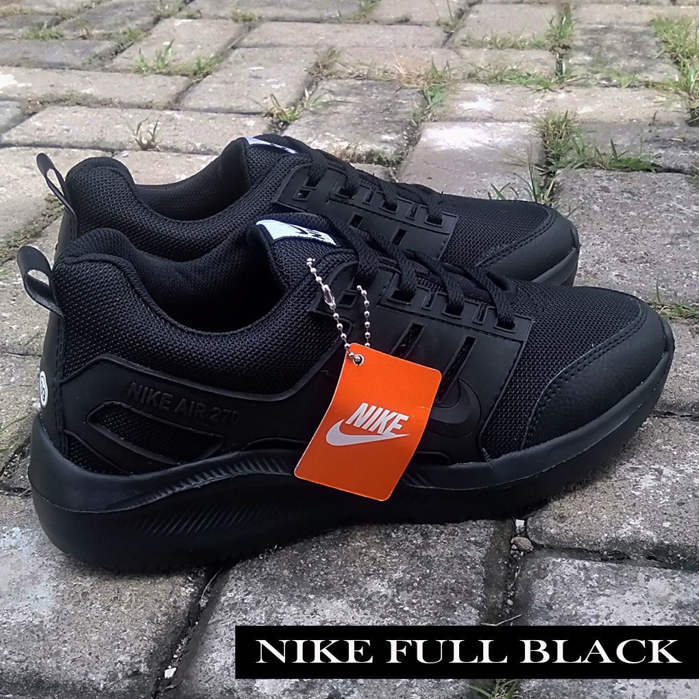 SEPATU SEKOLAH HITAM POLOS GRADE ORIGINAL NIKE AIR 270 SD SMP SMA 1.2.3.4.5.6