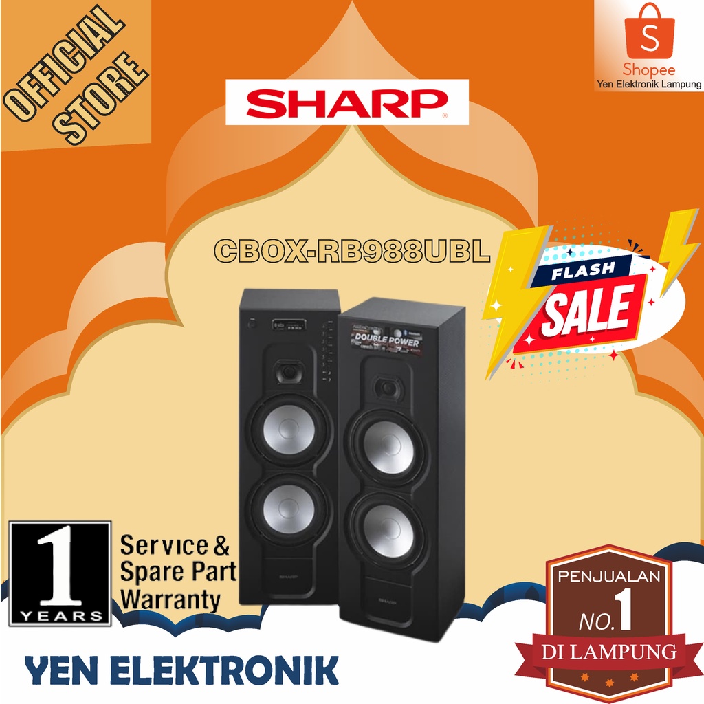 Speaker SHARP CBOX RB988UBL Active Speaker Garansi Resmi SHARP 1 Tahun