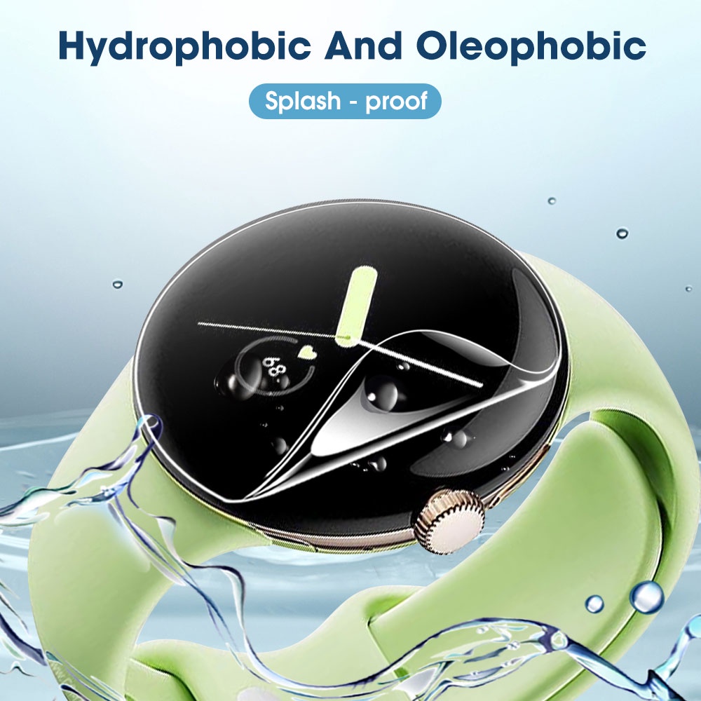 1 Pc Pelindung Layar Hydrogel Anti Gores Anti Sidik Jari Bahan TPU Untuk Google Pixel Watch