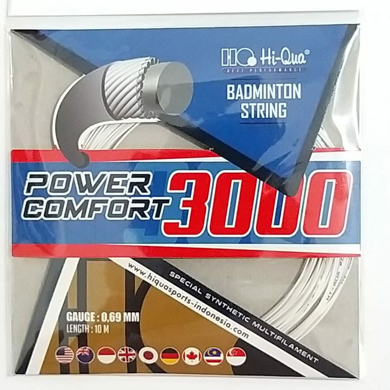 HiQua Power Comfort 3000 STRING Original Senar BAdminton Bulutangkis