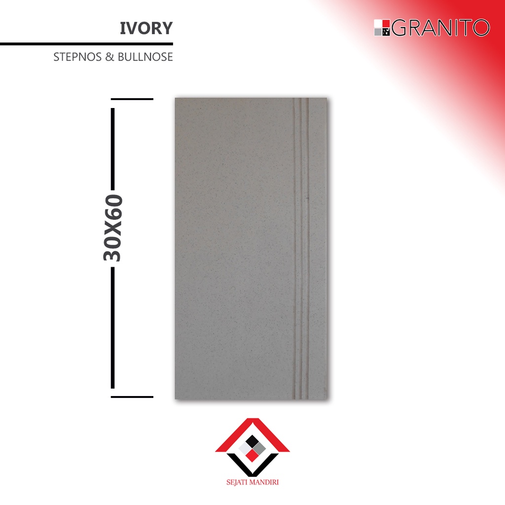 granit tangga 30x60 - motif bintik glossy - granito ivory