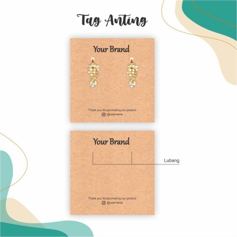 

Tag anting / Tag Souvenir / Tatakan Anting Custom Bahan Kraft/Craft