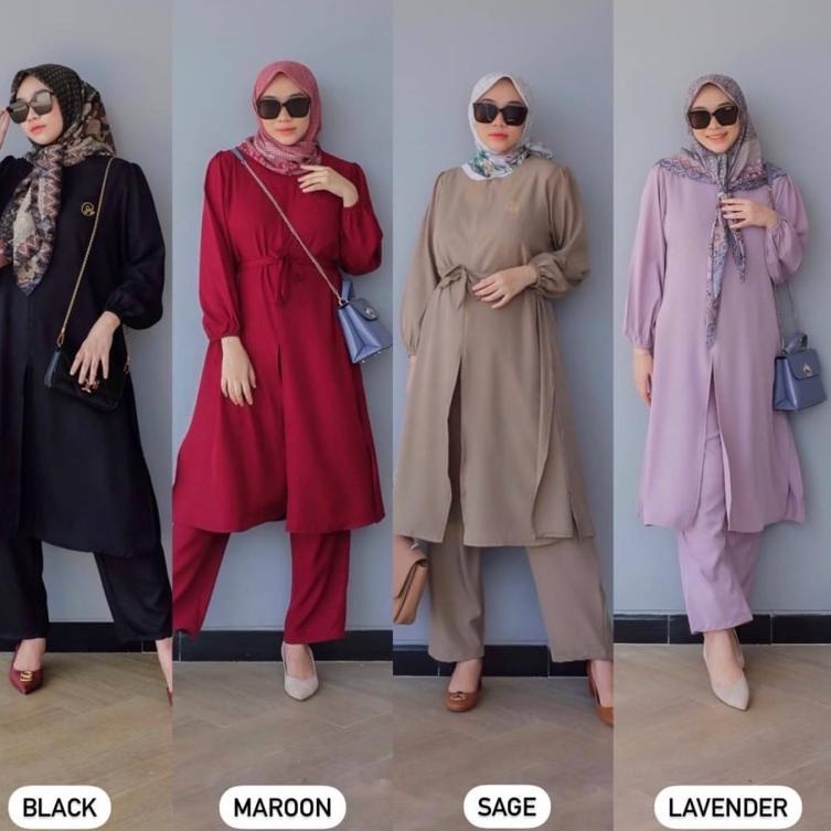 Harga Termuraah DYN - Basic Jesica Set Part 2 - One Set Tunik & Celana - Busui Friendly