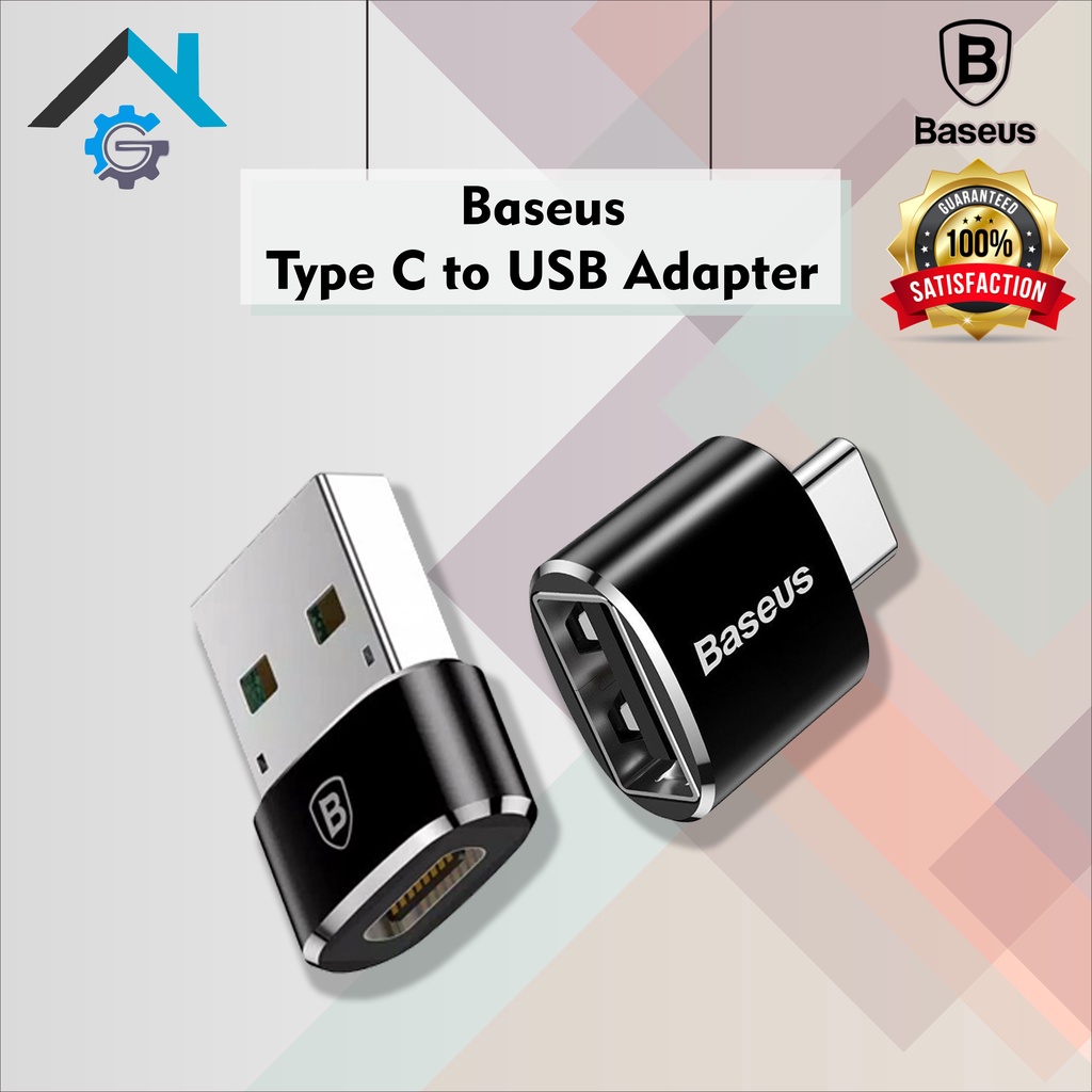 Baseus OTG Mini Type C Female to USB Male Adapter USB To Type C Converter Penghubung Hp Ke Laptop Kabel OTG Micro USB To Type C