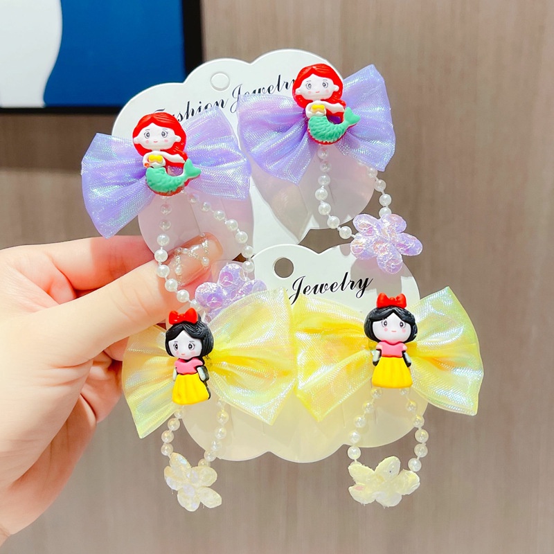 (2PCS) JEPIT SET RAMBUT PITA CLAY PRINCESS IMPOR