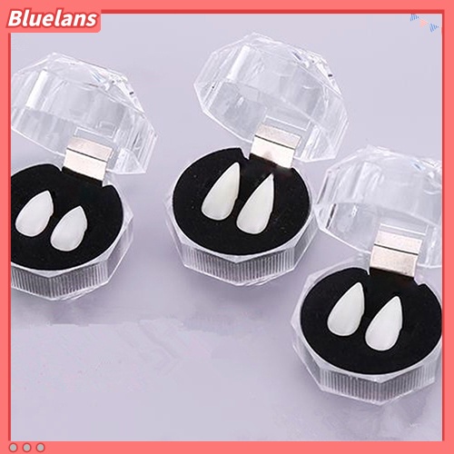 2pcs / Set Gigi Palsu Zombie Vampire Untuk Properti Pesta Halloween