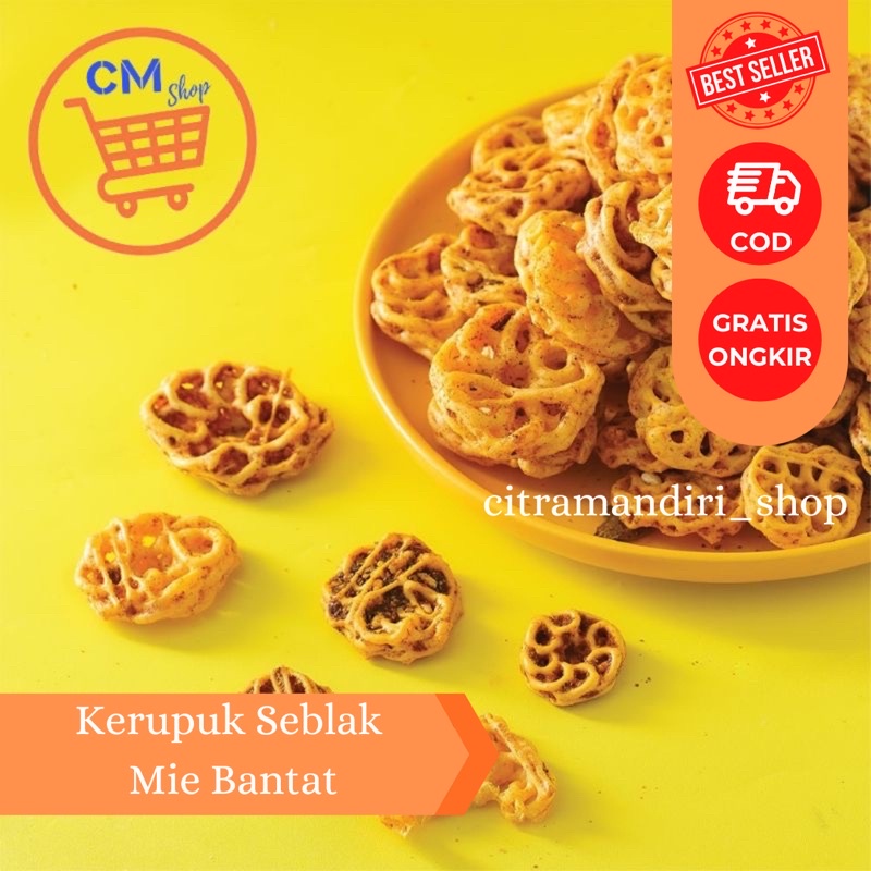 

KERUPUK SEBLAK MIE PEDAS / KERUPUK BANTAT PEDAS 100Gr