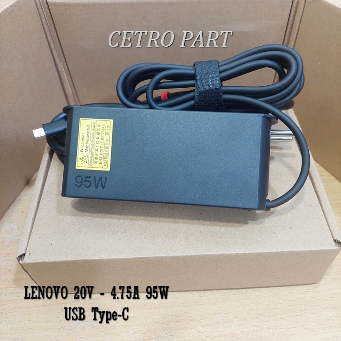 Adaptor Charger Laptop Lenovo 20V - 4.75A 95W Model USB Type C NEW